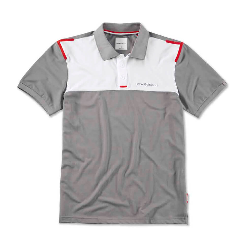 CAMISETA POLO GOLFSPORT BMW HOMBRE-GRIS-TALLA XL